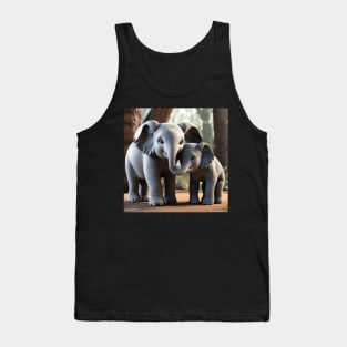 Mother And Baby Elephant Tank Top